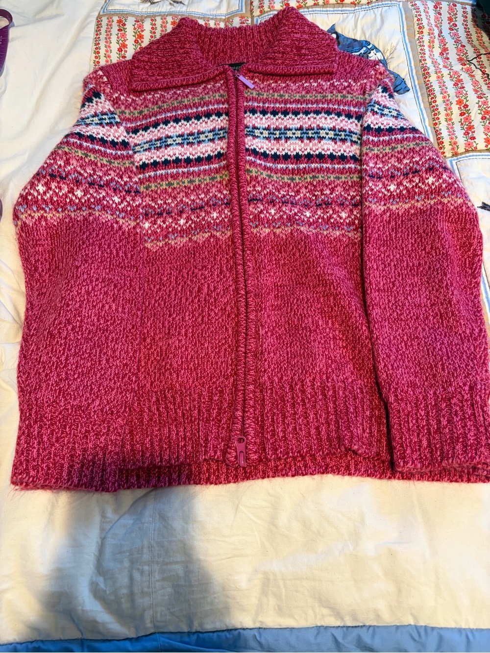 Women’s Pink Zip-Up bydesign Sweater